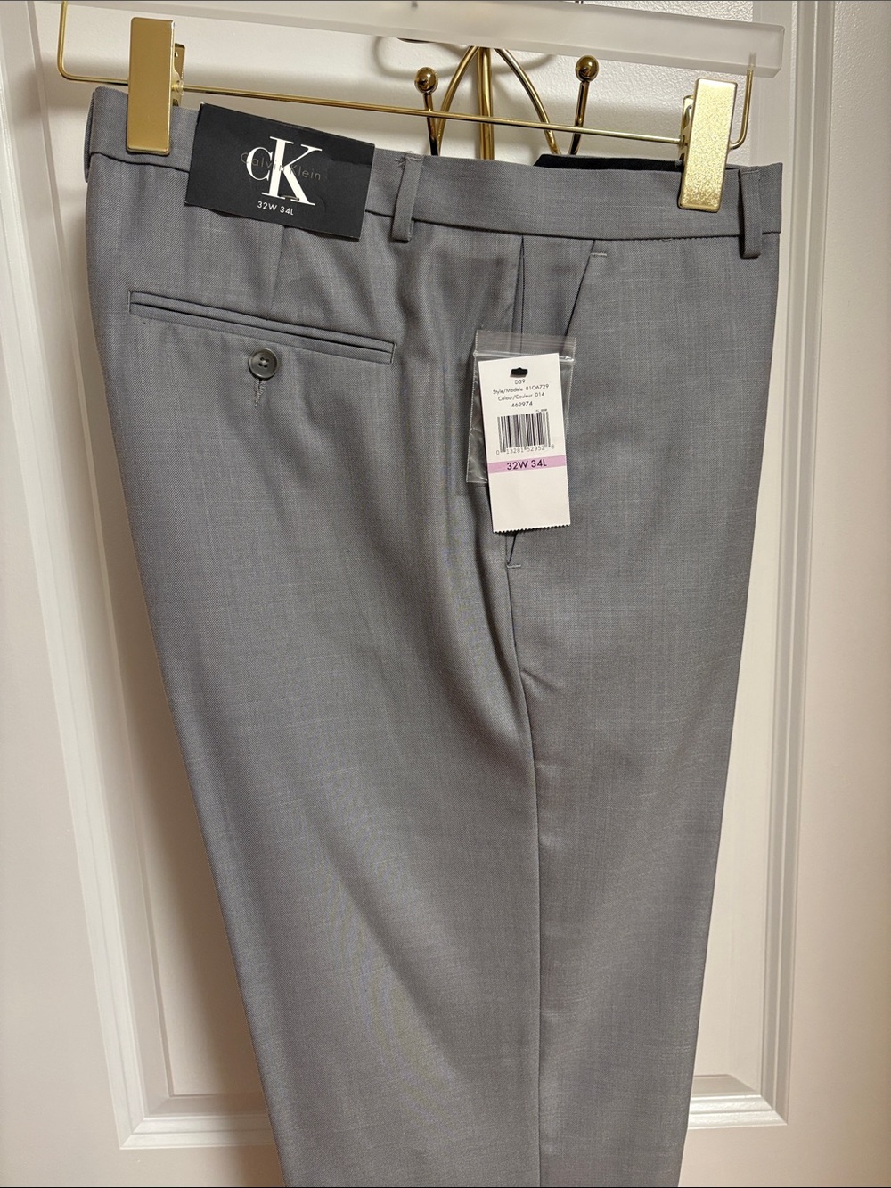 Calvin Klein Men's Light Gray Dress Pants